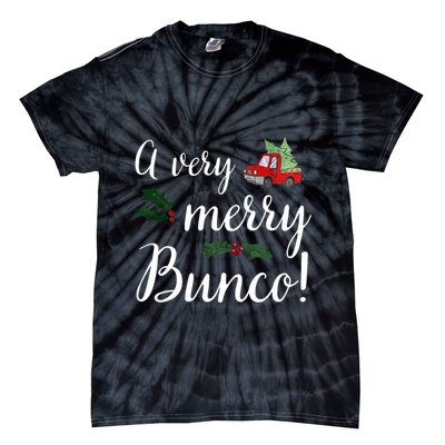 Bunco Christmas Gift Very Merry Bunco Tie-Dye T-Shirt