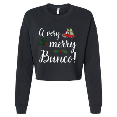 Bunco Christmas Gift Very Merry Bunco Cropped Pullover Crew
