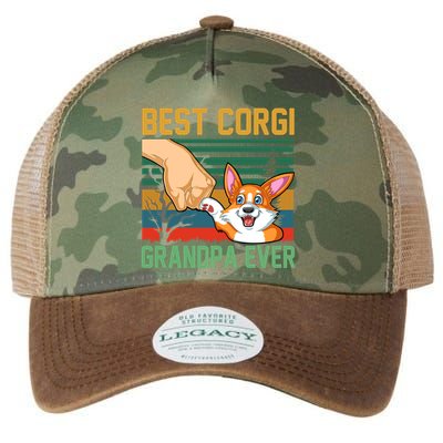 Best Corgi Grandpa Ever Legacy Tie Dye Trucker Hat