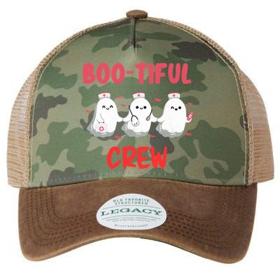 Boo Crew Ghost Halloween Paramedic Nurse Spooky Costume Cute Gift Legacy Tie Dye Trucker Hat