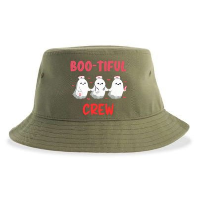 Boo Crew Ghost Halloween Paramedic Nurse Spooky Costume Cute Gift Sustainable Bucket Hat