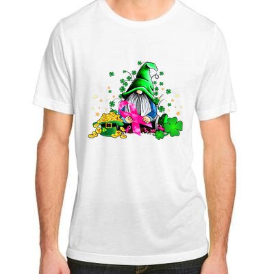 Breast Cancer Gnome St Patricks Day Pink Ribbon Awareness Adult ChromaSoft Performance T-Shirt