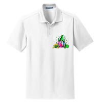 Breast Cancer Gnome St Patricks Day Pink Ribbon Awareness Dry Zone Grid Polo