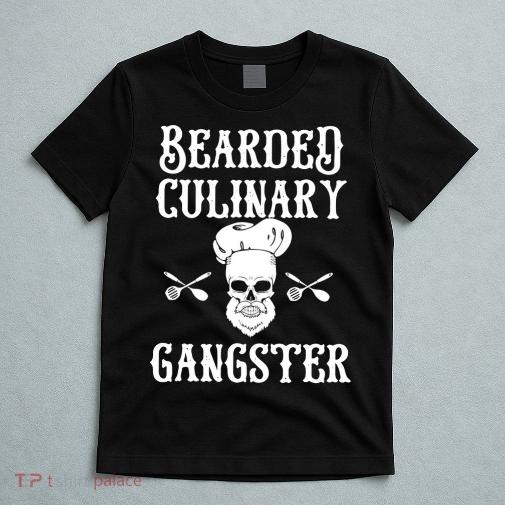 Bearded Culinary Gangster Vintage Cooking Guru Gift T-Shirt