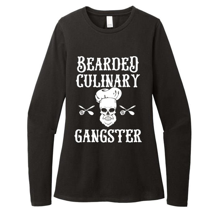 Bearded Culinary Gangster Vintage Cooking Guru Gift Womens CVC Long Sleeve Shirt