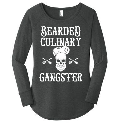 Bearded Culinary Gangster Vintage Cooking Guru Gift Women's Perfect Tri Tunic Long Sleeve Shirt