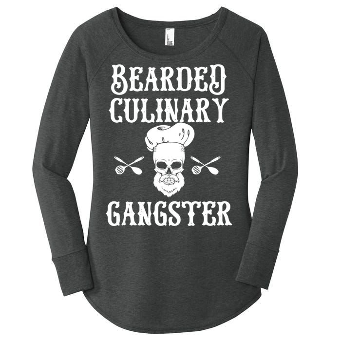 Bearded Culinary Gangster Vintage Cooking Guru Gift Women's Perfect Tri Tunic Long Sleeve Shirt