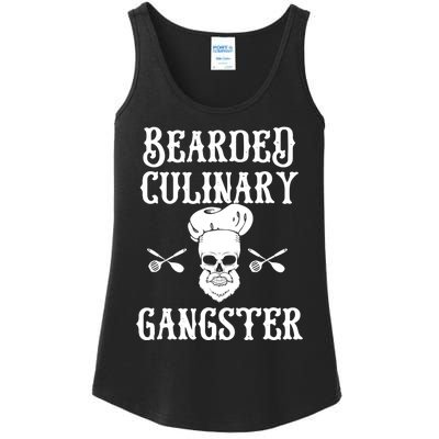 Bearded Culinary Gangster Vintage Cooking Guru Gift Ladies Essential Tank