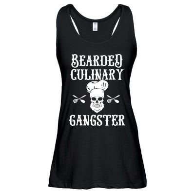 Bearded Culinary Gangster Vintage Cooking Guru Gift Ladies Essential Flowy Tank