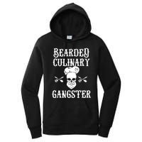 Bearded Culinary Gangster Vintage Cooking Guru Gift Women's Pullover Hoodie