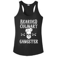 Bearded Culinary Gangster Vintage Cooking Guru Gift Ladies PosiCharge Competitor Racerback Tank