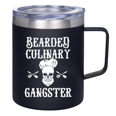 Bearded Culinary Gangster Vintage Cooking Guru Gift 12oz Stainless Steel Coffee Mug