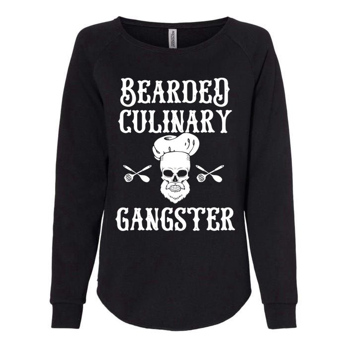 Bearded Culinary Gangster Vintage Cooking Guru Gift Womens California Wash Sweatshirt