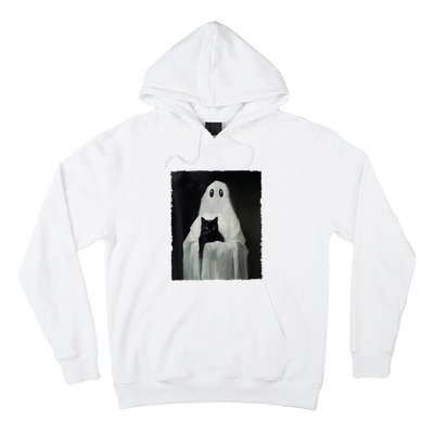 Black Cat Ghost Halloween Spooky Season Costume Gift Hoodie