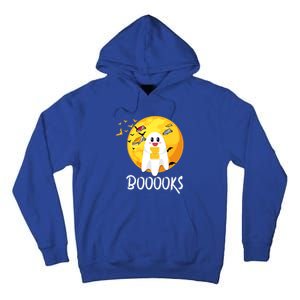 Booooks Cute Ghost Reading Books Teacher Librarian Halloween Gift Tall Hoodie