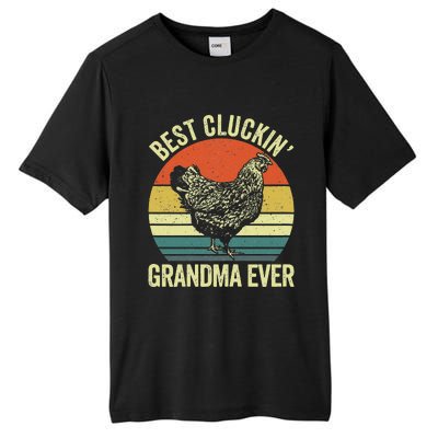 Best Cluckin Grandma Ever Funny Clucking Chicken Farmer Tall Fusion ChromaSoft Performance T-Shirt