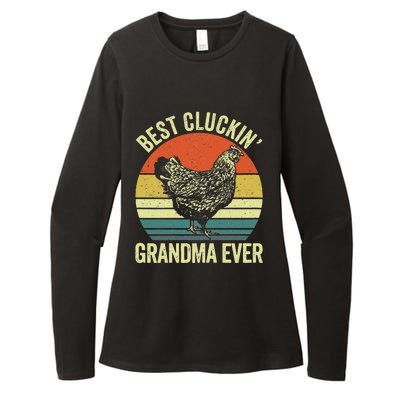 Best Cluckin Grandma Ever Funny Clucking Chicken Farmer Womens CVC Long Sleeve Shirt