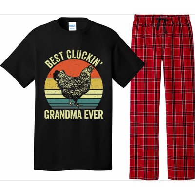 Best Cluckin Grandma Ever Funny Clucking Chicken Farmer Pajama Set