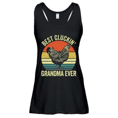 Best Cluckin Grandma Ever Funny Clucking Chicken Farmer Ladies Essential Flowy Tank