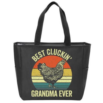 Best Cluckin Grandma Ever Funny Clucking Chicken Farmer Zip Tote Bag