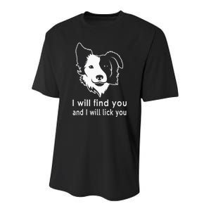 Border Collie gifts for dog lovers owners funny quote Youth Performance Sprint T-Shirt