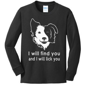 Border Collie gifts for dog lovers owners funny quote Kids Long Sleeve Shirt