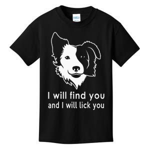 Border Collie gifts for dog lovers owners funny quote Kids T-Shirt