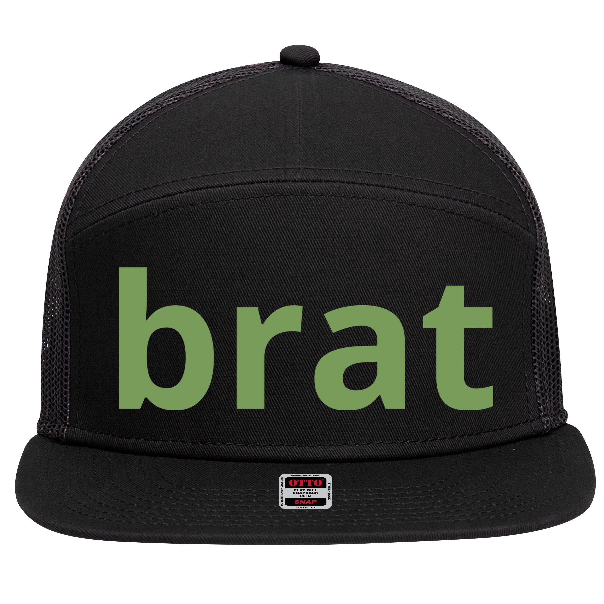 Brat Charli Girl Summer 7 Panel Mesh Trucker Snapback Hat