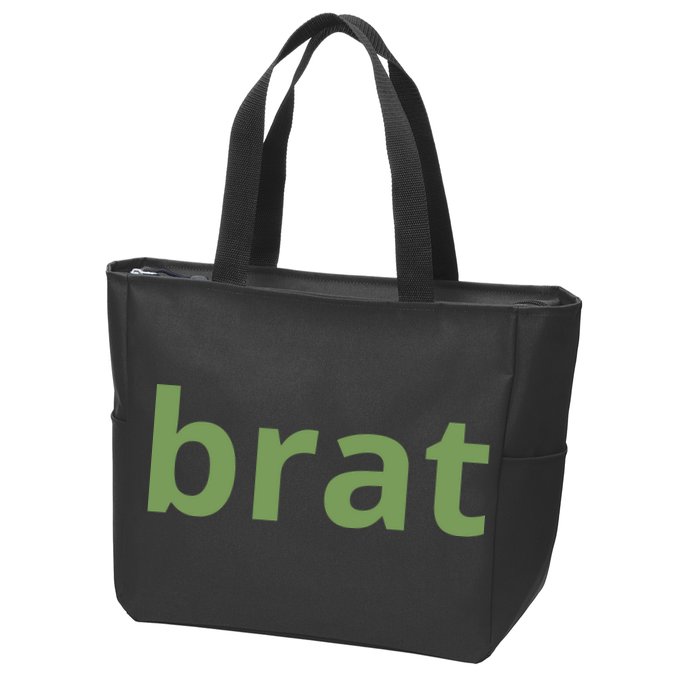 Brat Charli Girl Summer Zip Tote Bag