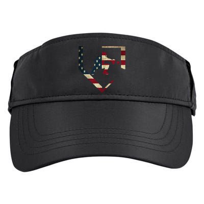 Baseball Catcher Gear Cute Gift American Flag Baseballin Gift Adult Drive Performance Visor