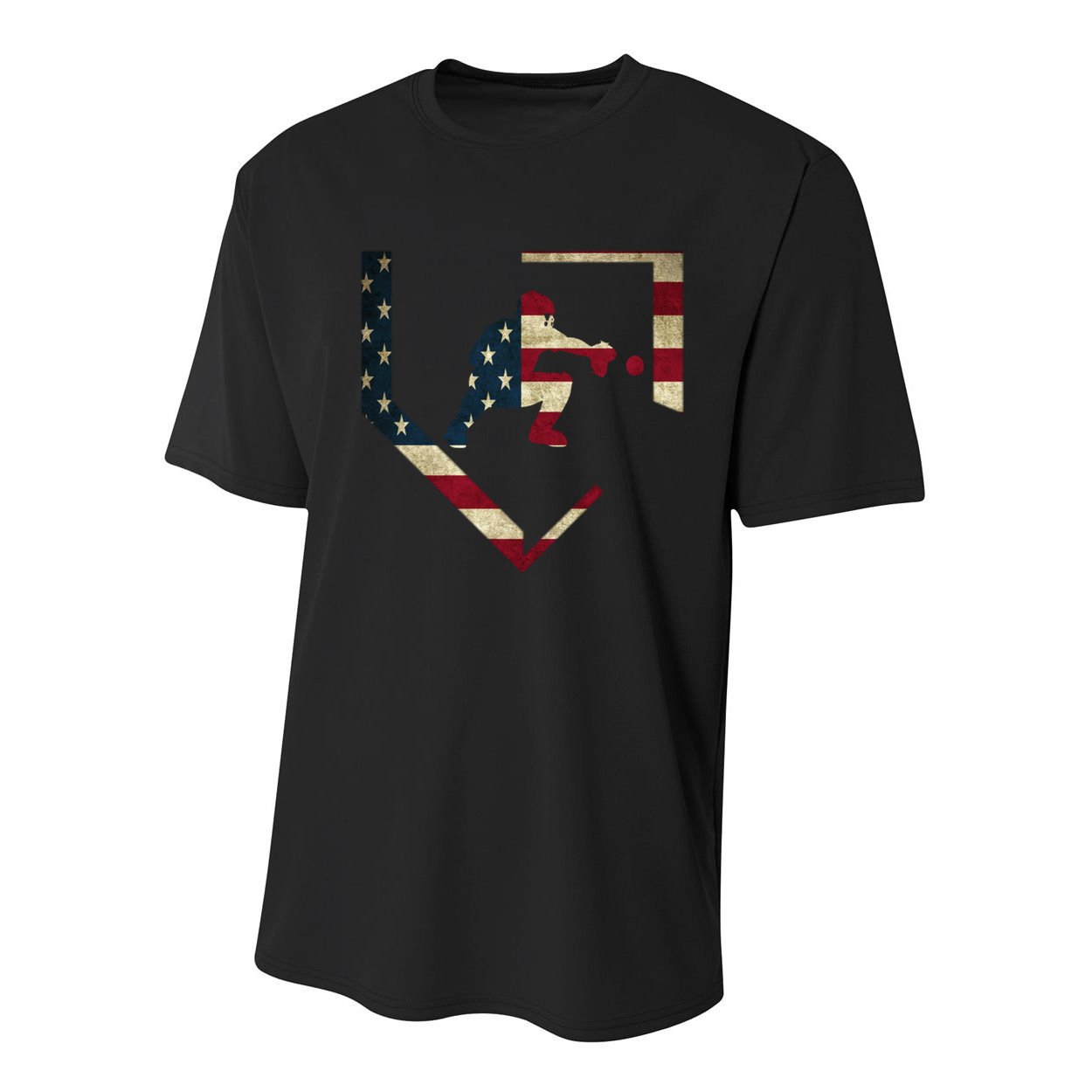 Baseball Catcher Gear Cute Gift American Flag Baseballin Gift Youth Performance Sprint T-Shirt