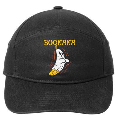 Boonana Cute Ghost Banana Halloween Costume 7-Panel Snapback Hat