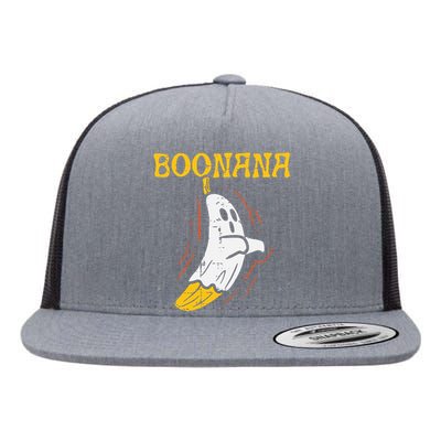 Boonana Cute Ghost Banana Halloween Costume Flat Bill Trucker Hat