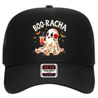 Booracha Cute Ghost Drink Fiesta Halloween Funny High Crown Mesh Back Trucker Hat