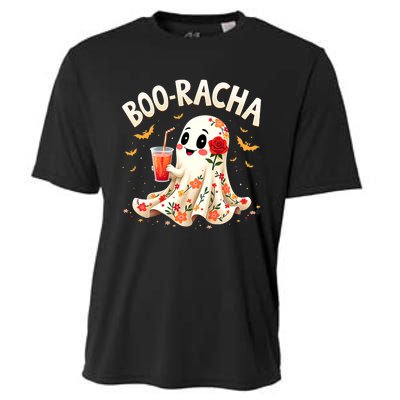 Booracha Cute Ghost Drink Fiesta Halloween Funny Cooling Performance Crew T-Shirt