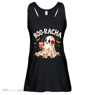 Booracha Cute Ghost Drink Fiesta Halloween Funny Ladies Essential Flowy Tank