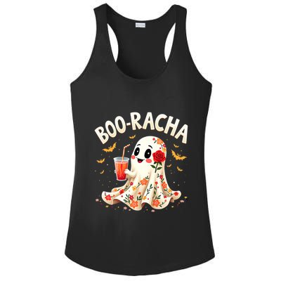 Booracha Cute Ghost Drink Fiesta Halloween Funny Ladies PosiCharge Competitor Racerback Tank