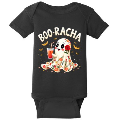 Booracha Cute Ghost Drink Fiesta Halloween Funny Baby Bodysuit