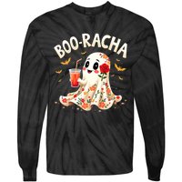 Booracha Cute Ghost Drink Fiesta Halloween Funny Tie-Dye Long Sleeve Shirt