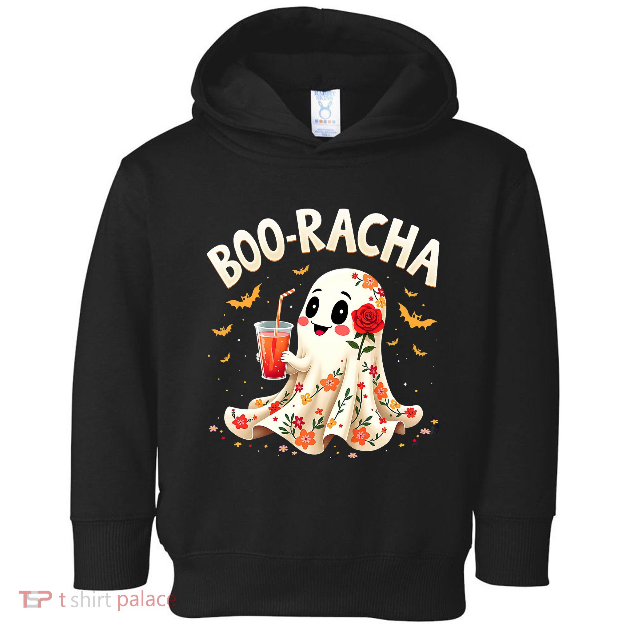 Booracha Cute Ghost Drink Fiesta Halloween Funny Toddler Hoodie