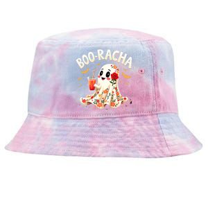 Booracha Cute Ghost Drink Fiesta Halloween Funny Tie-Dyed Bucket Hat