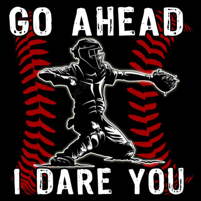 Baseball Catcher Go Ahead I Dare You Gift Drawstring Bag