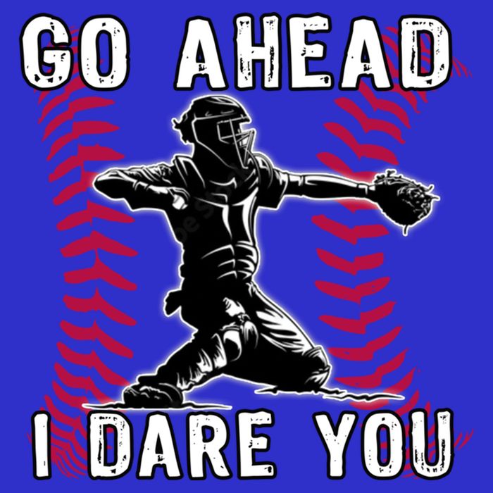 Baseball Catcher Go Ahead I Dare You Gift 16 in Basic Backpack