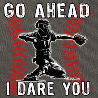 Baseball Catcher Go Ahead I Dare You Gift Cotton Canvas Backpack