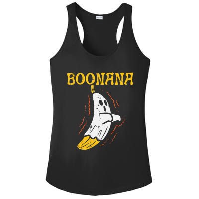 Boonana Cute Ghost Banana Halloween Costume Ladies PosiCharge Competitor Racerback Tank