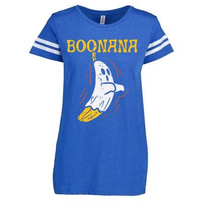 Boonana Cute Ghost Banana Halloween Costume Enza Ladies Jersey Football T-Shirt