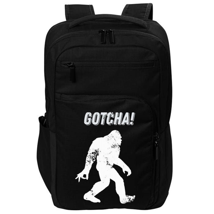 Bigfoot Circle Game Gotcha Meme Ok Hand Impact Tech Backpack