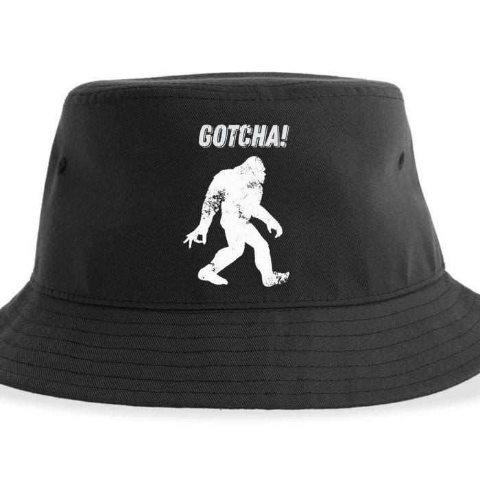 Bigfoot Circle Game Gotcha Meme Ok Hand Sustainable Bucket Hat