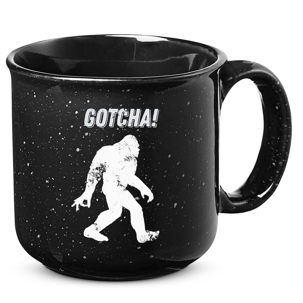 Bigfoot Circle Game Gotcha Meme Ok Hand 15oz Campfire Ceramic Mug
