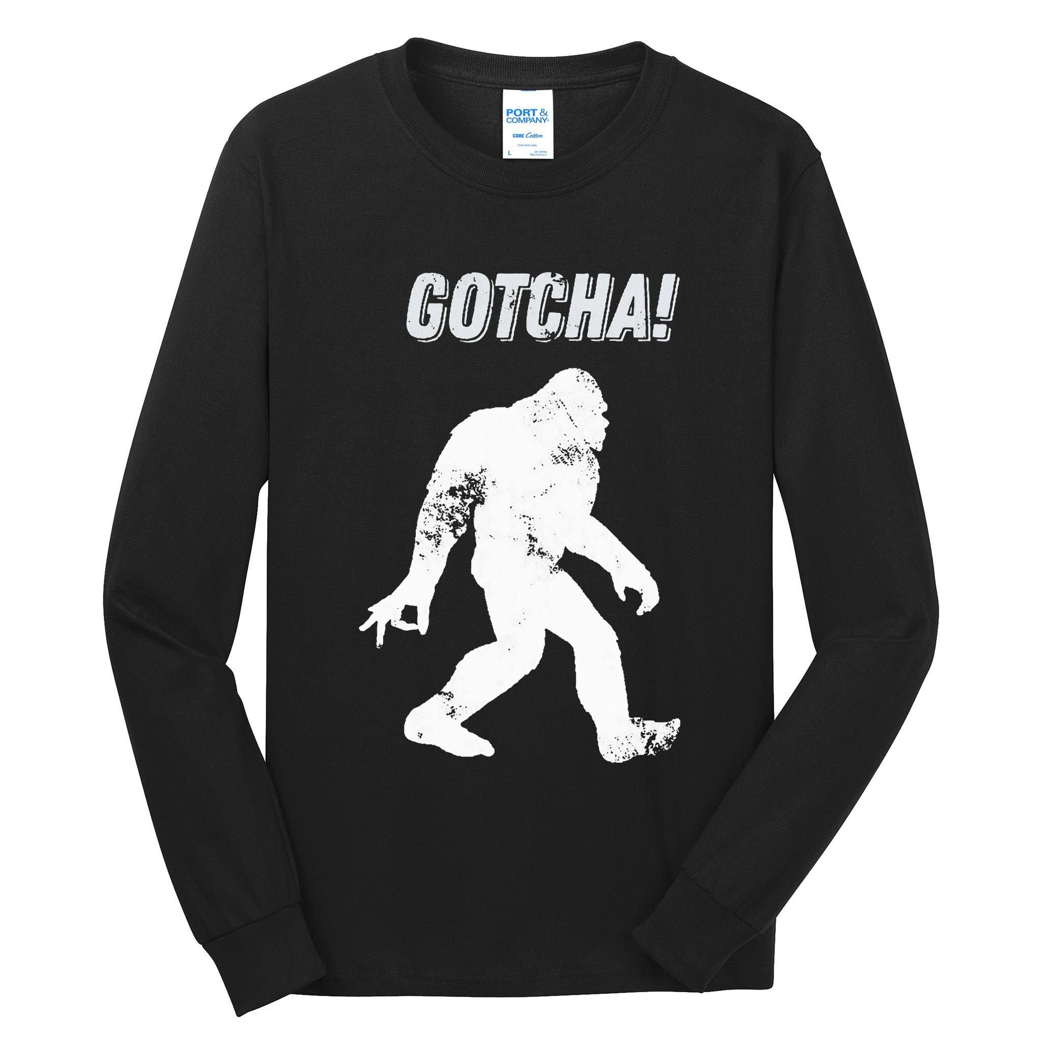 Bigfoot Circle Game Gotcha Meme Ok Hand Tall Long Sleeve T-Shirt